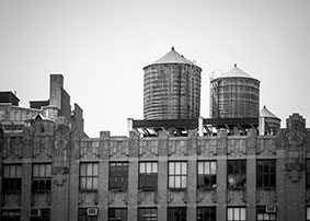 Photo of water tanks on a building